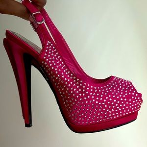 Cute and stylish Pink Magenta with rhinestones